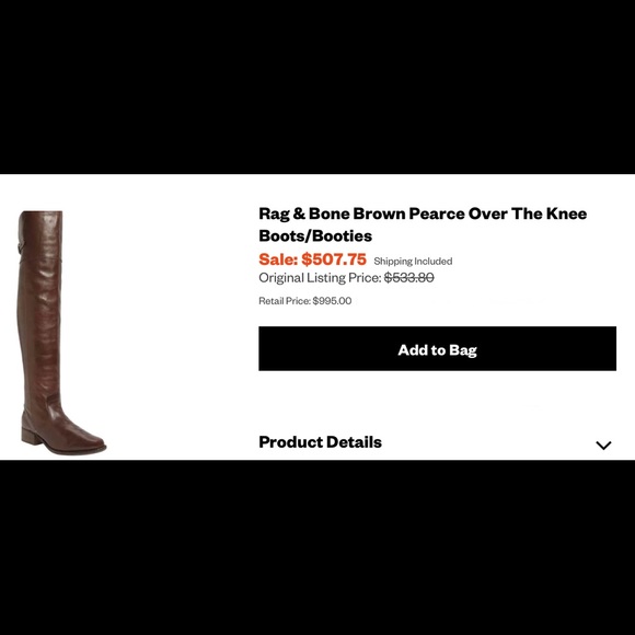 RAG AND BONE PEARCE OVER THE KNEE BOOTS - Picture 16 of 16